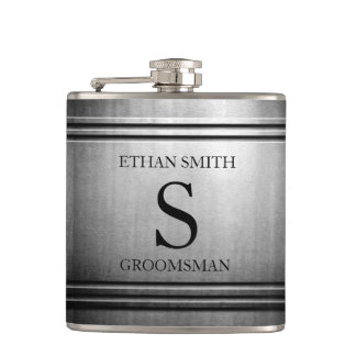 Petaca Cargador personalizado con brillo cromado cepillad