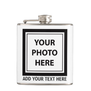 Petaca Cargar foto de imagen y añadir texto - Personaliza