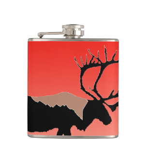 Petaca Caribou at Sunset - Arte original de la vida salva