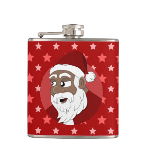 Petaca Caricatura de Santa Claus negro