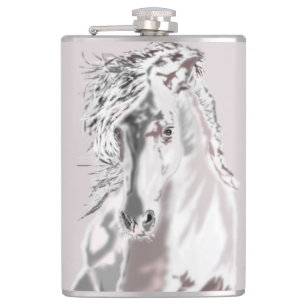Petaca Carne con caballo blanco - Pintura