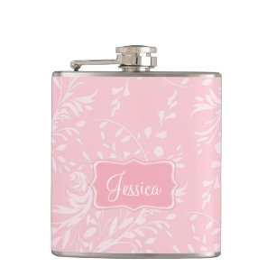 Petaca Carne de cadera rosa de damasco de flores silvestr