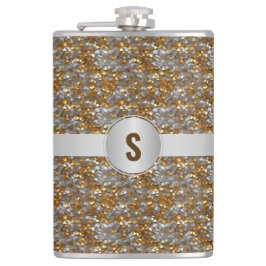 Petaca Carne de oro de plata decorativa espárricamente pe