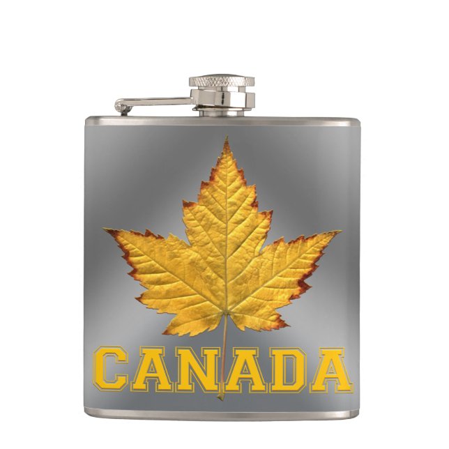 Petaca Carne de recuerdo de Canadá Flask Varsity Carne de (Anverso)