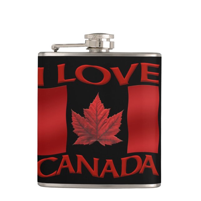 Petaca Carne de recuerdo de Canadá I Love Canada Flask Gi (Anverso)