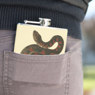 Petaca Carne personalizada de serpiente australiana de es