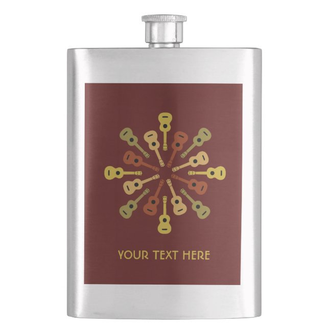 Petaca Carne personalizado de Ukulele (Anverso)