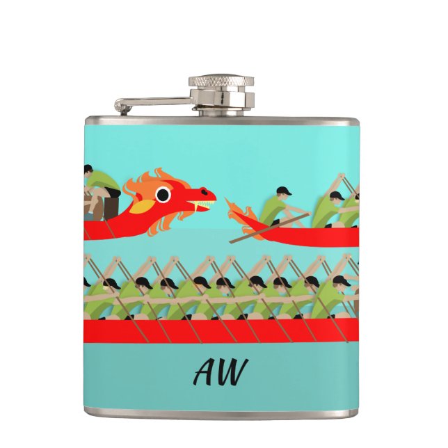 Petaca Carreras del barco Dragon (Anverso)