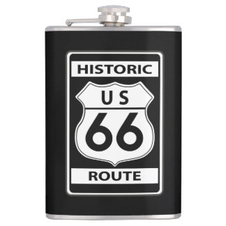 Petaca Carretera 66 histórica Black Classic de la ruta de