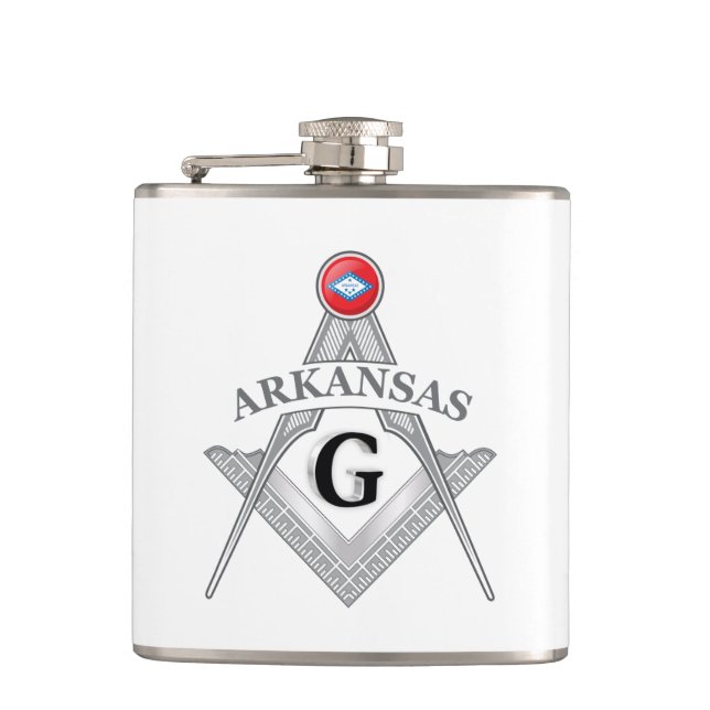 Petaca Casa de masonería del estado de Arkansas (Anverso)