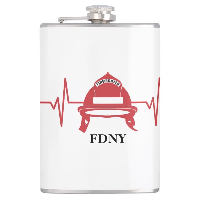 Petaca Casco de Bombero Latido Personalizado  (Anverso)