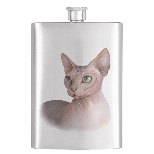 Petaca Cat 578 Sphynx white background (Anverso)