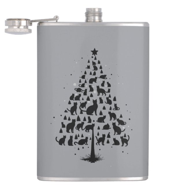 Petaca Cat Lover Christmas Tree 1 (Abierto)