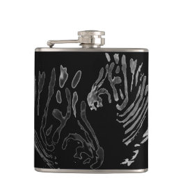 Petaca Cebras de impresión de animales monocromo