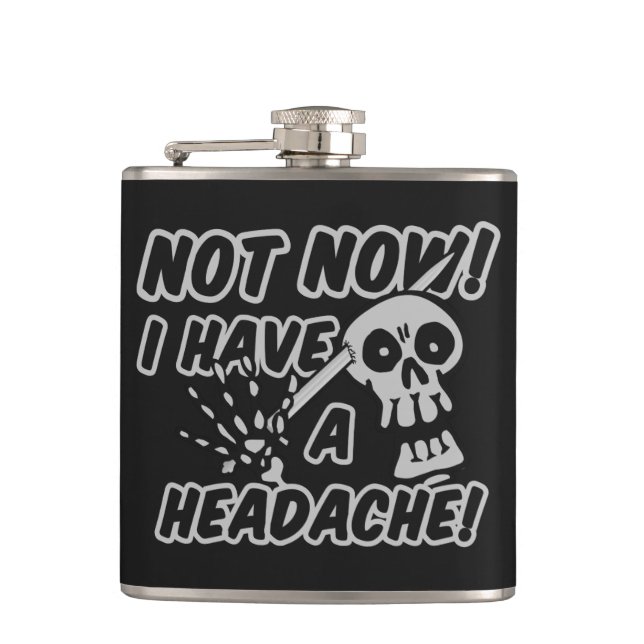 Petaca Cefalea divertida Flask Skull (Anverso)