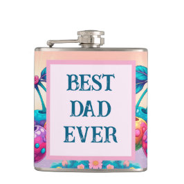 Petaca Cereza colorida con el mejor papá de la historia