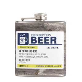 Petaca Cerveza divertida de la prescripción
