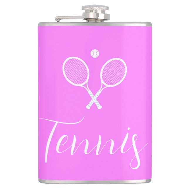 Petaca Chaquetas de tenis y rosa profundo de bola (Anverso)