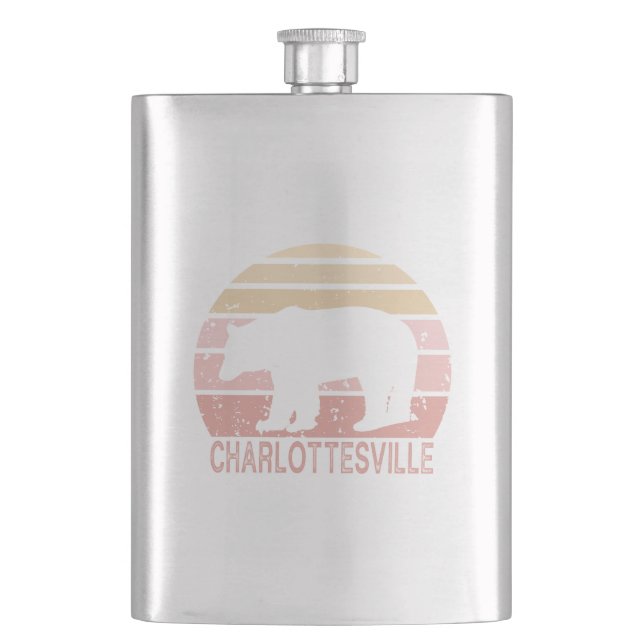 Petaca Charlottesville Virginia Retro Bear (Anverso)