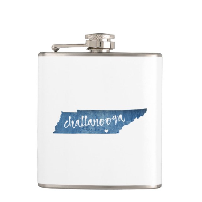 Petaca Chattanooga Tennessee Wood Grain (Anverso)
