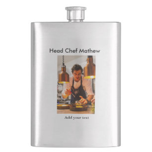 Petaca Chef cocinero agregar texto nombre hombres cocina