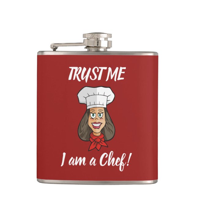 Petaca Chef femenino (Anverso)