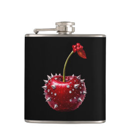 Petaca Cherry Rock Style Stainless Steel Flask