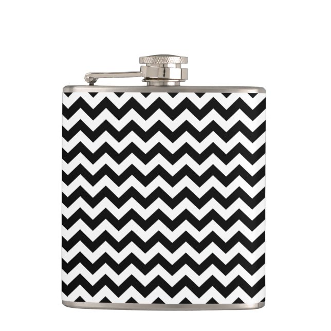 Petaca Chevron de Safari Negro (Anverso)