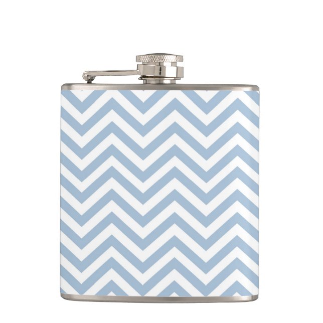 Petaca Chevron texturizado Grunge azul claro (Anverso)
