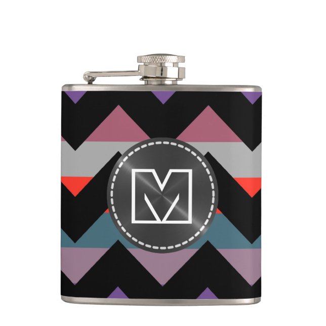 Petaca Chevron Zigzag Stripes Patrón 2 (Anverso)