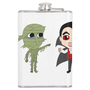 Petaca Chibi vampire, monstruo y mummy