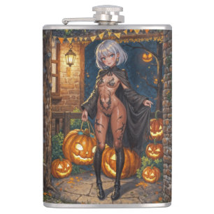 Petaca Chica de Anime de Halloween Truco o Trato Pintura