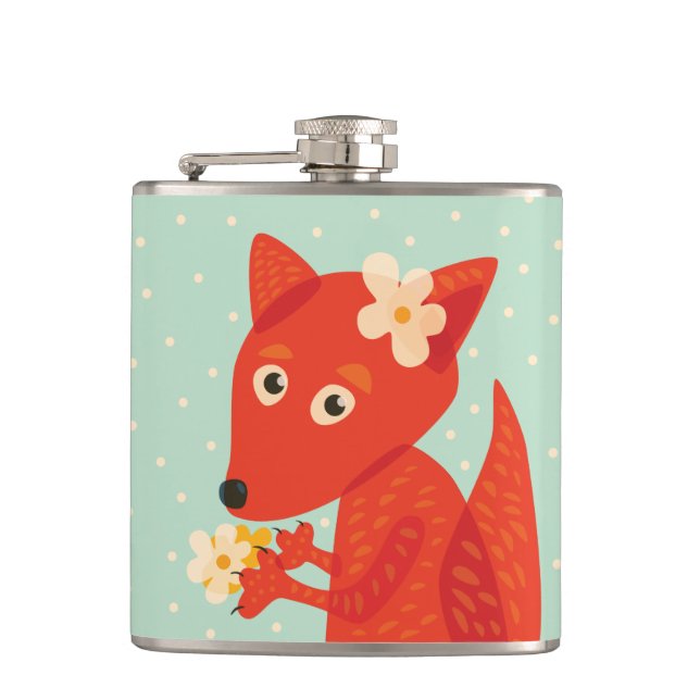 Petaca Chica de Cute Personalizado Fox (Anverso)
