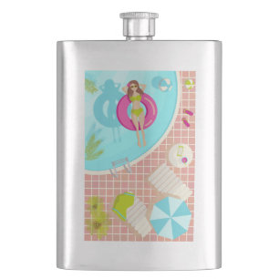 Petaca Chica de la piscina en la playa de verano de bikin