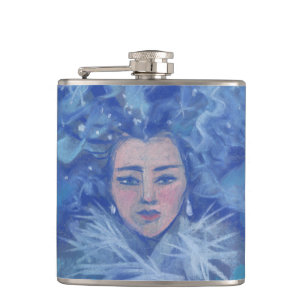 Petaca Chica de nieve, arte de fantasía invernal, Navidad