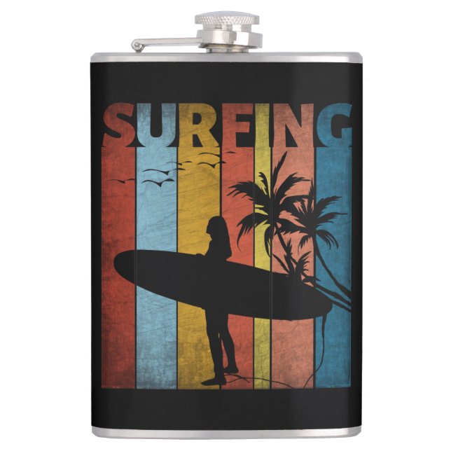 PETACA CHICA DE SURF VERANO TROPICAL (Anverso)