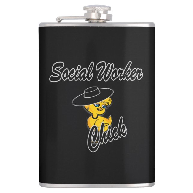 Petaca Chick de trabajador social #4 (Anverso)