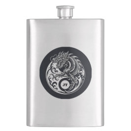 Petaca Chinese Dragon in Black and White Personalized