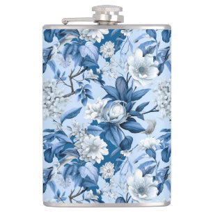Petaca Chinoserie Azul y Blanco Serie Diseño 3