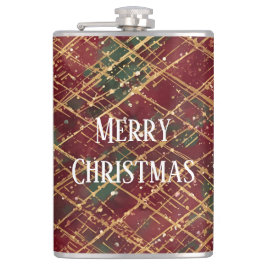 Petaca Christmas, Red Gold Green ,White Merry Christmas