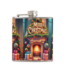 Petaca Christmas Themed Hip Flask – Merry Christmas Firep