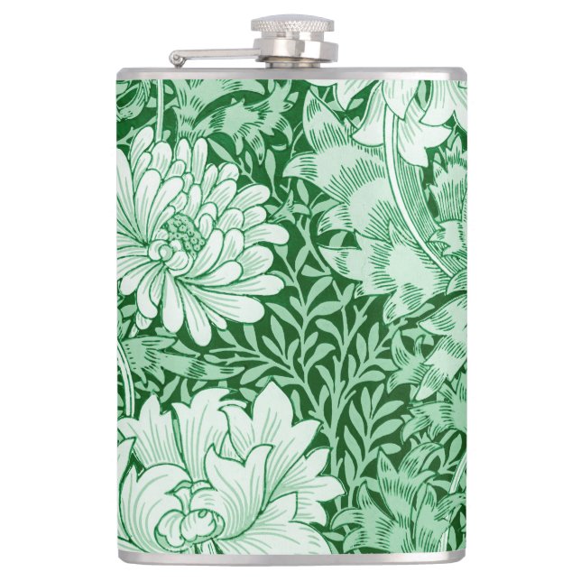 Petaca Chrysanthemum Green, William Morris (Anverso)
