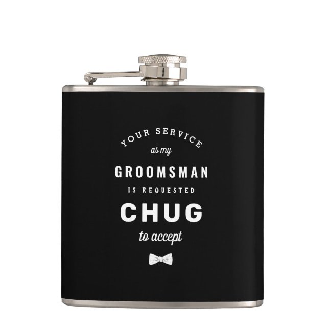 Petaca Chug para aceptar al groomman (Anverso)