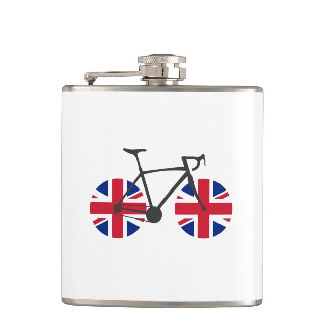 Petaca Ciclismo con bandera británica (Anverso)