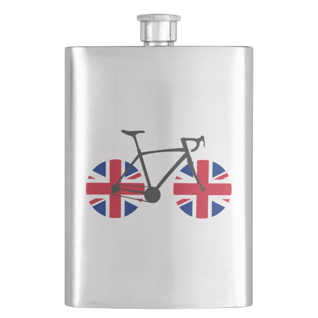 Petaca Ciclismo con bandera británica (Anverso)