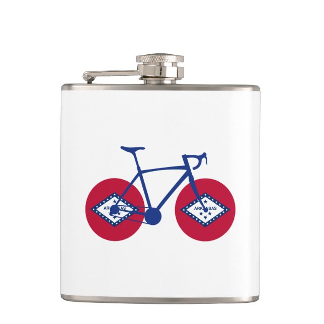 Petaca Ciclismo con bandera de Arkansas (Anverso)