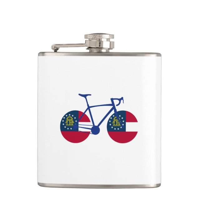 Petaca Ciclismo con bandera de Georgia (Anverso)
