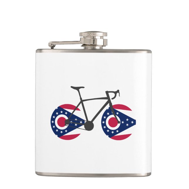 Petaca Ciclismo con bandera de Ohio (Anverso)