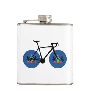 Petaca Ciclismo con bandera de Pensilvania