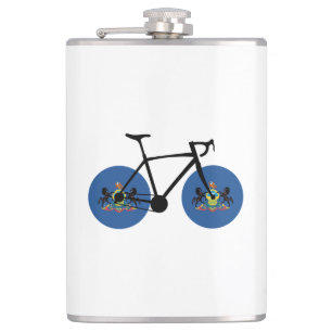 Petaca Ciclismo con bandera de Pensilvania